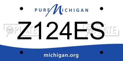 Z124ES Michigan License Plate