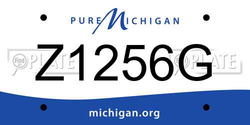 Z1256G Michigan License Plate