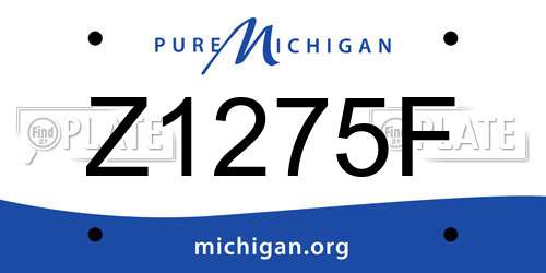 Z1275F Michigan License Plate