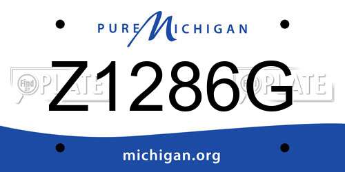 Z1286G Michigan License Plate