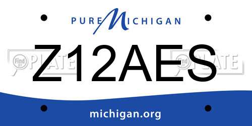 Z12AES Michigan License Plate