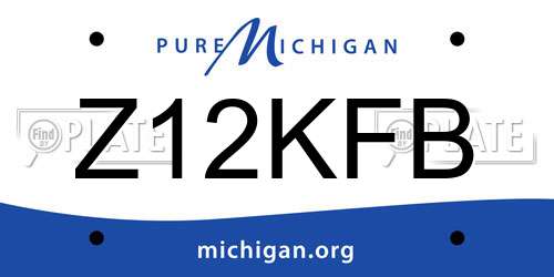 Z12KFB Michigan License Plate