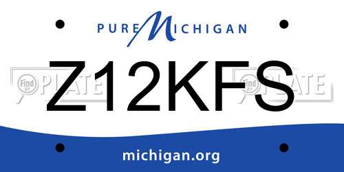 Z12KFS Michigan License Plate