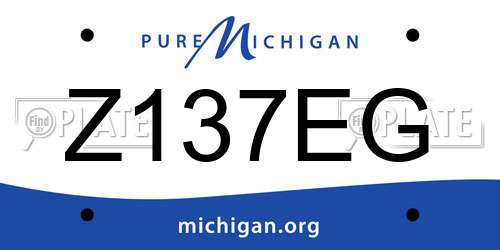Z137EG Michigan License Plate