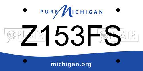 Z153FS Michigan License Plate