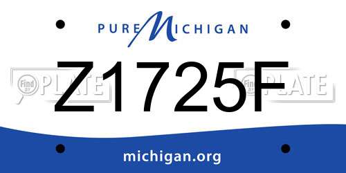 Z1725F Michigan License Plate