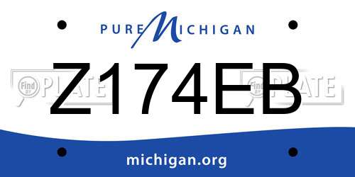 Z174EB Michigan License Plate