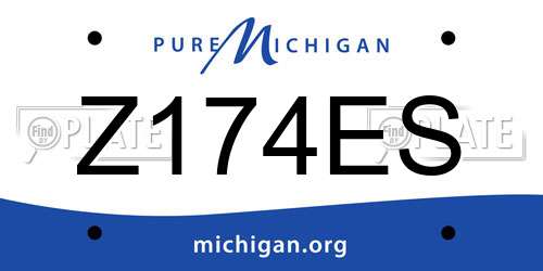 Z174ES Michigan License Plate