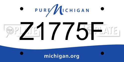 Z1775F Michigan License Plate