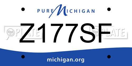 Z177SF Michigan License Plate