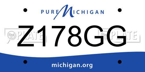 Z178GG Michigan License Plate