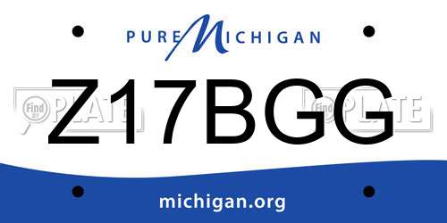 Z17BGG Michigan License Plate