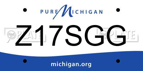 Z17SGG Michigan License Plate