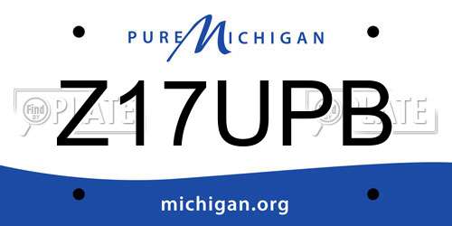 Z17UPB Michigan License Plate