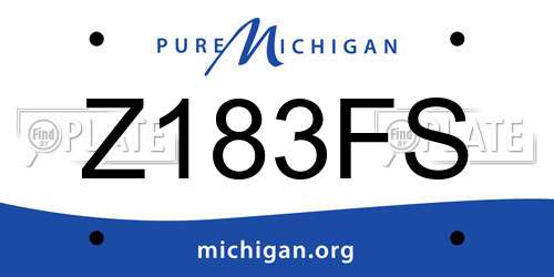 Z183FS Michigan License Plate