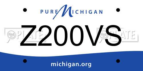 Z200VS Michigan License Plate