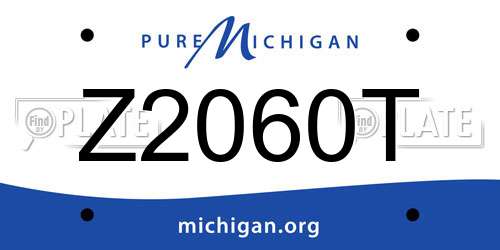 Z2060T Michigan License Plate