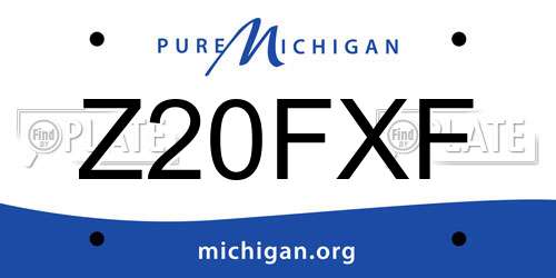 Z20FXF Michigan License Plate