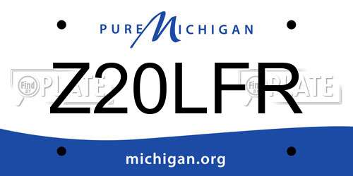 Z20LFR Michigan License Plate