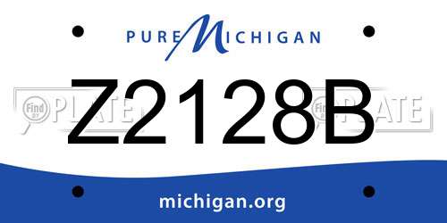 Z2128B Michigan License Plate