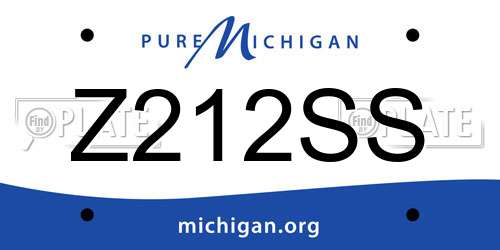 Z212SS Michigan License Plate