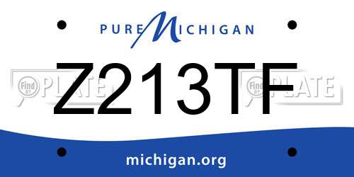 Z213TF Michigan License Plate