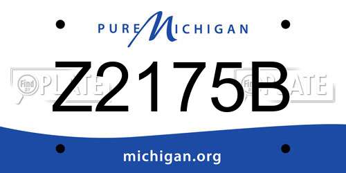 Z2175B Michigan License Plate