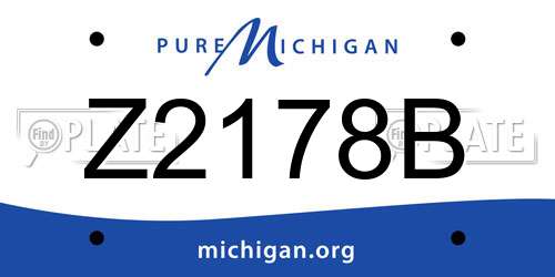 Z2178B Michigan License Plate