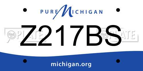 Z217BS Michigan License Plate