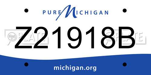 Z21918B Michigan License Plate