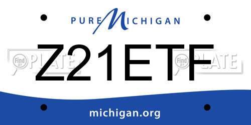Z21ETF Michigan License Plate