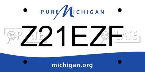 Z21EZF Michigan License Plate