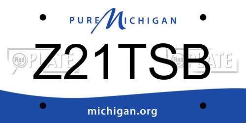 Z21TSB Michigan License Plate