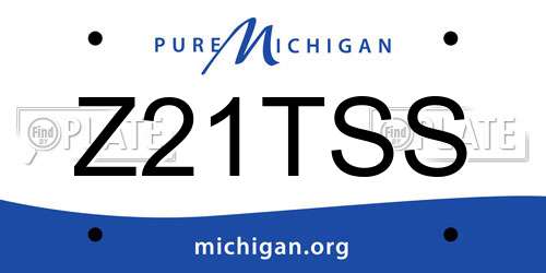 Z21TSS Michigan License Plate