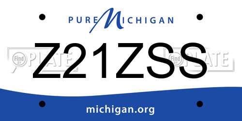 Z21ZSS Michigan License Plate