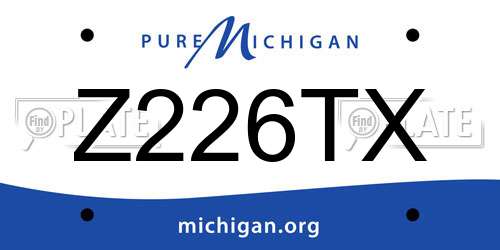 Z226TX Michigan License Plate