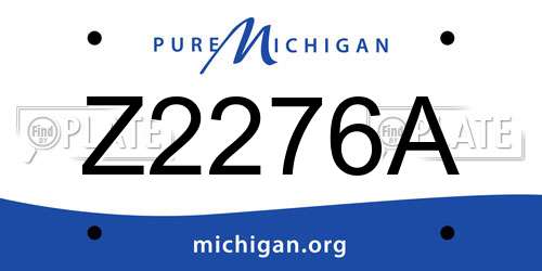 Z2276A Michigan License Plate