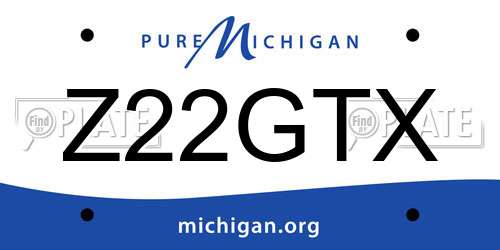 Z22GTX Michigan License Plate