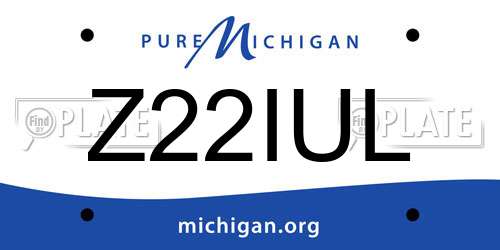 Z22IUL Michigan License Plate