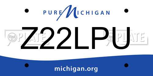 Z22LPU Michigan License Plate