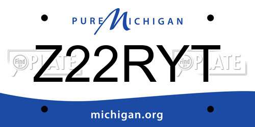 Z22RYT Michigan License Plate