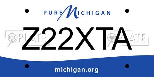 Z22XTA Michigan License Plate