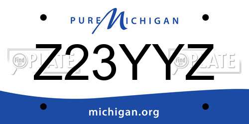 Z23YYZ Michigan License Plate