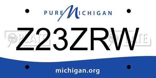 Z23ZRW Michigan License Plate