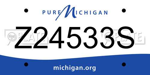 Z24533S Michigan License Plate