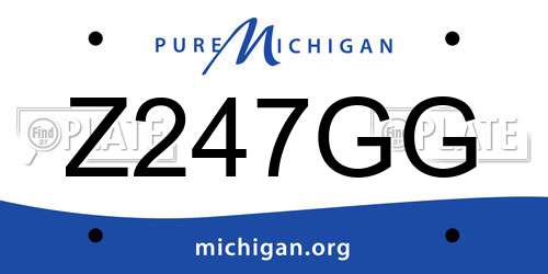 Z247GG Michigan License Plate