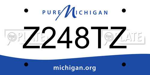 Z248TZ Michigan License Plate