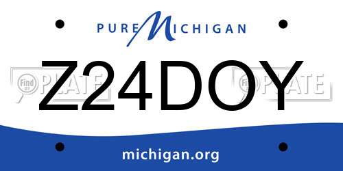 Z24DOY Michigan License Plate
