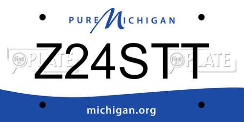 Z24STT Michigan License Plate