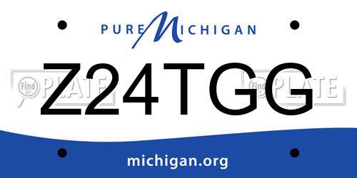 Z24TGG Michigan License Plate